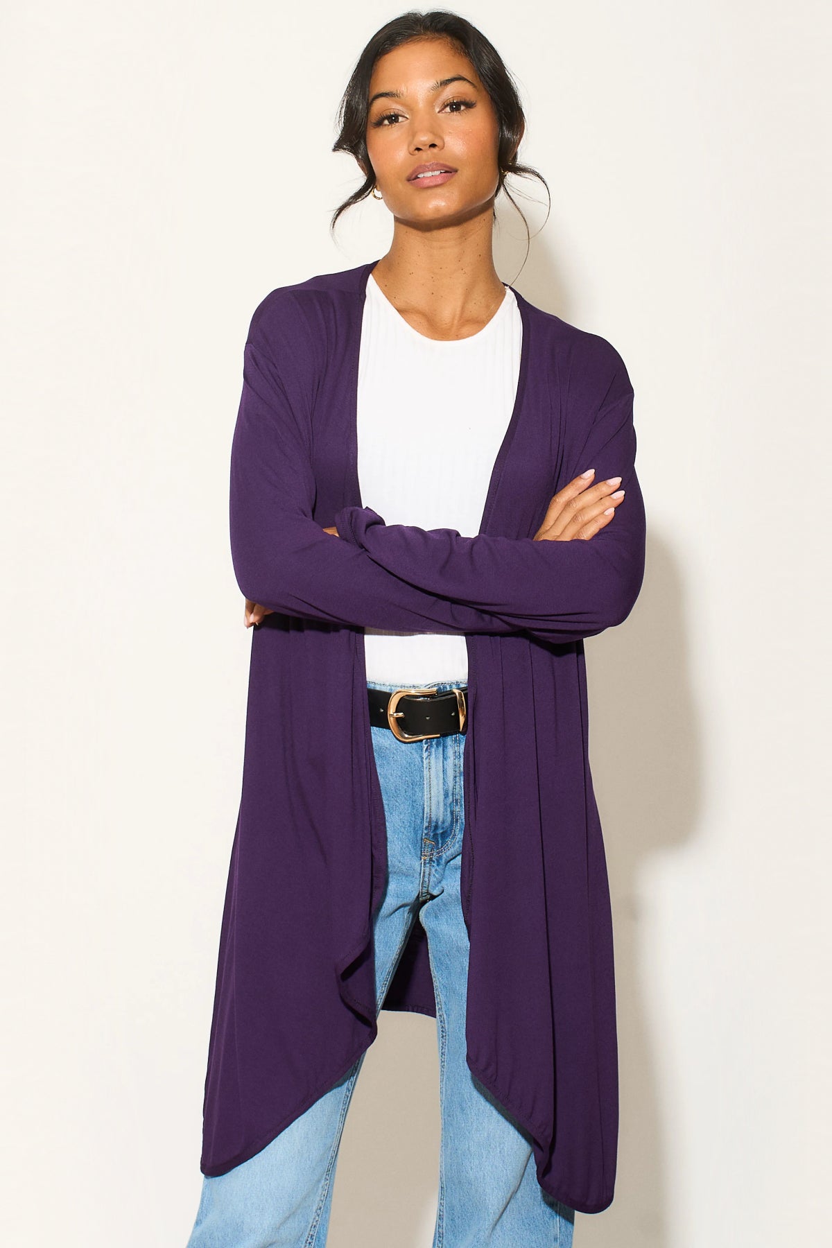 Purple Waterfall Cardigan