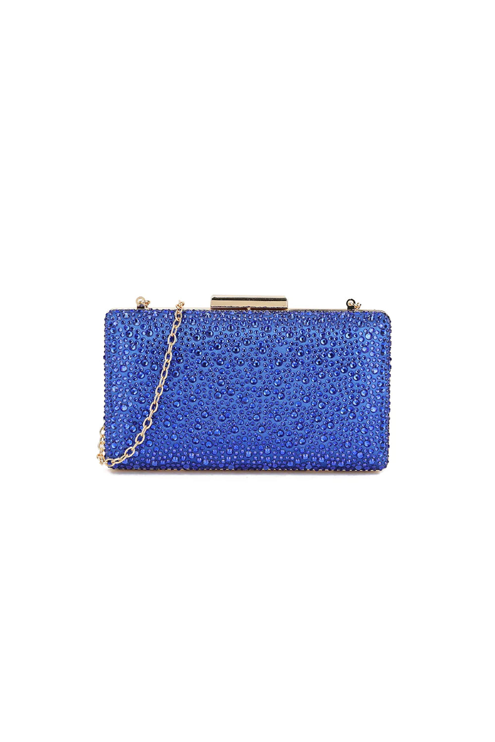 Royal Blue Glitter Evening Clutch Bag