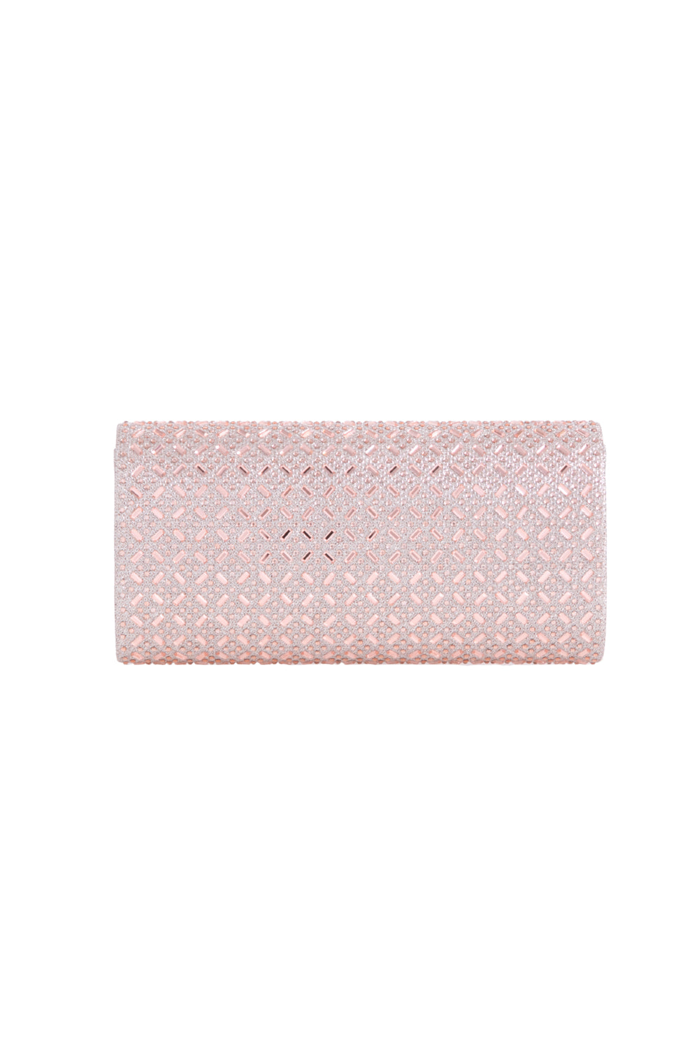 Rose Gold Diamante Evening Clutch Bag