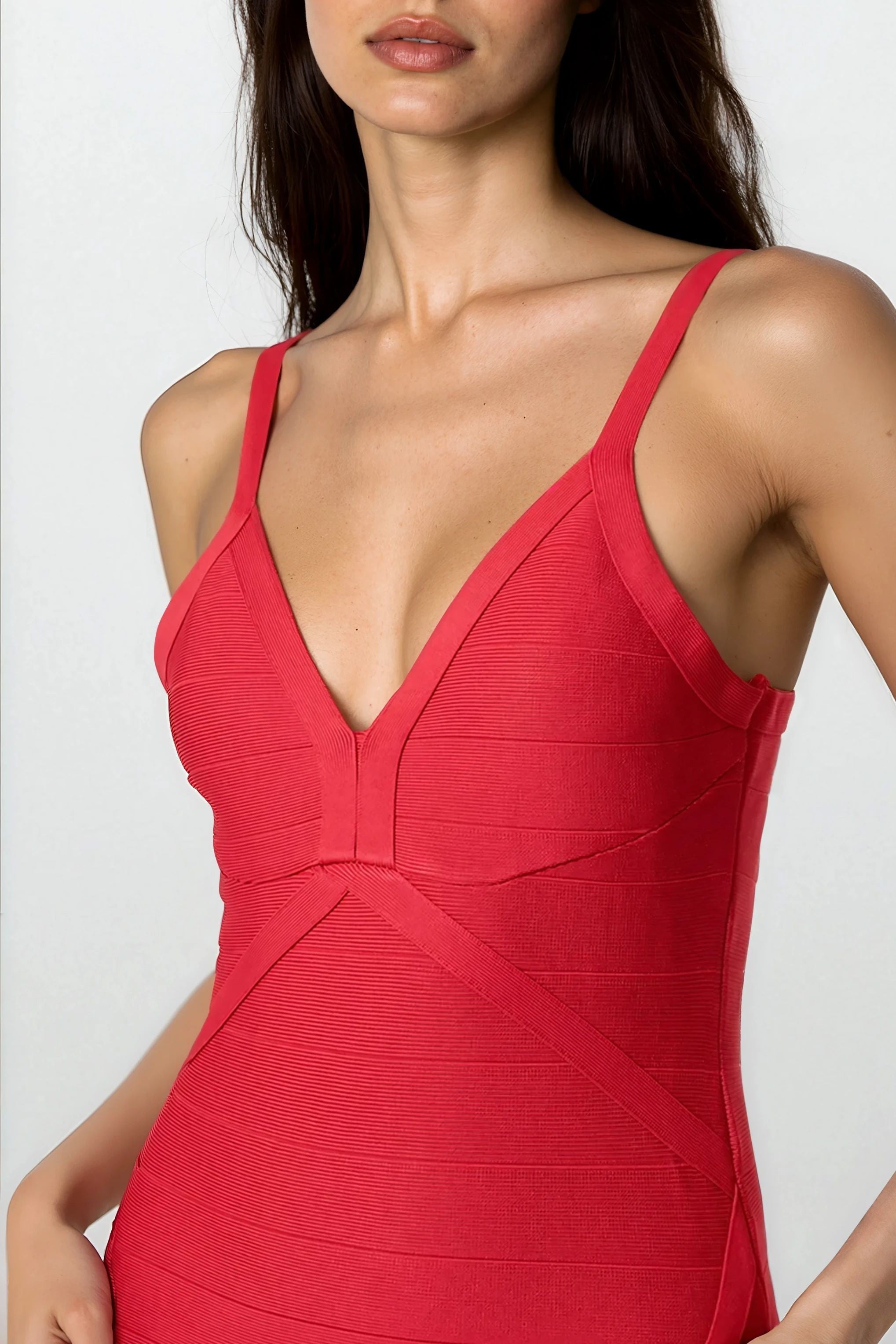 Red Bandage Bodycon Mini Dress