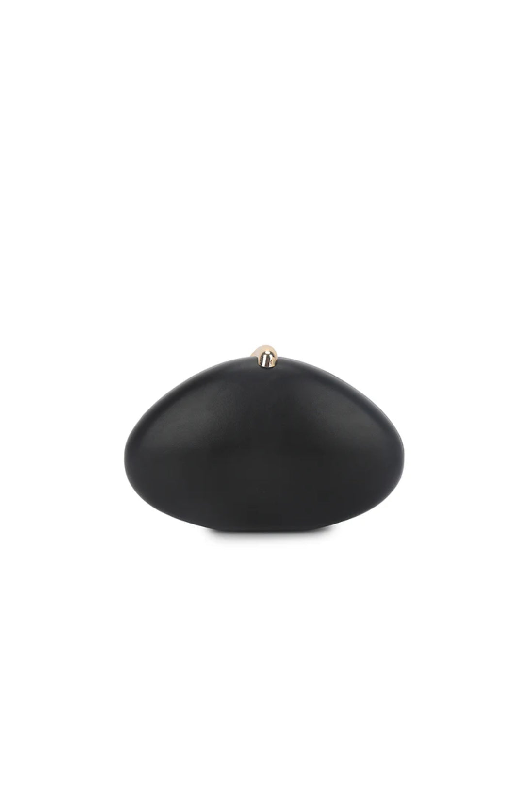 Black Oval Hard Case Evening Clutch Bag