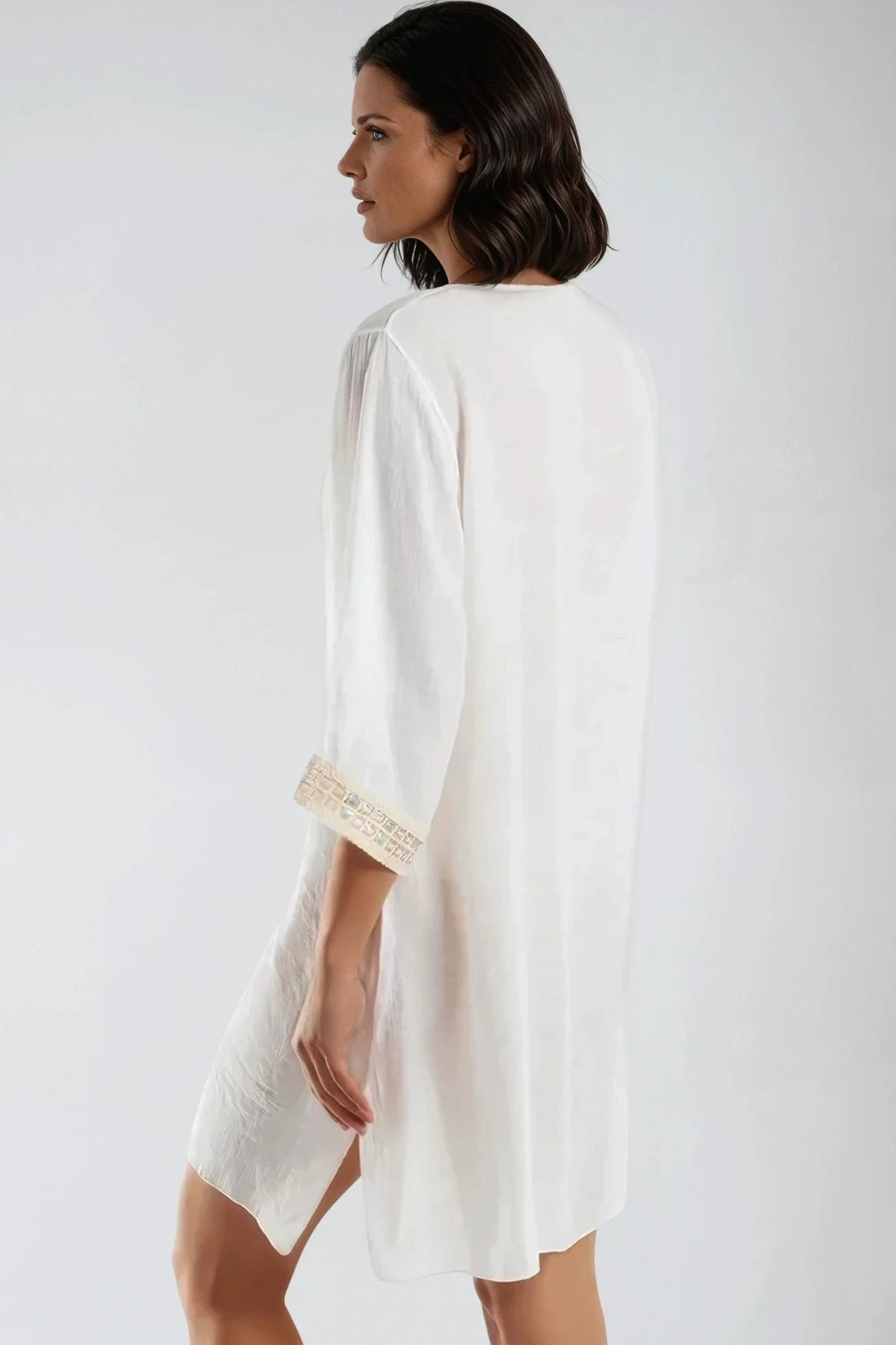 Beige Beach Tunic Dress