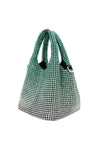 Green Crystal Top Handle Evening Bag
