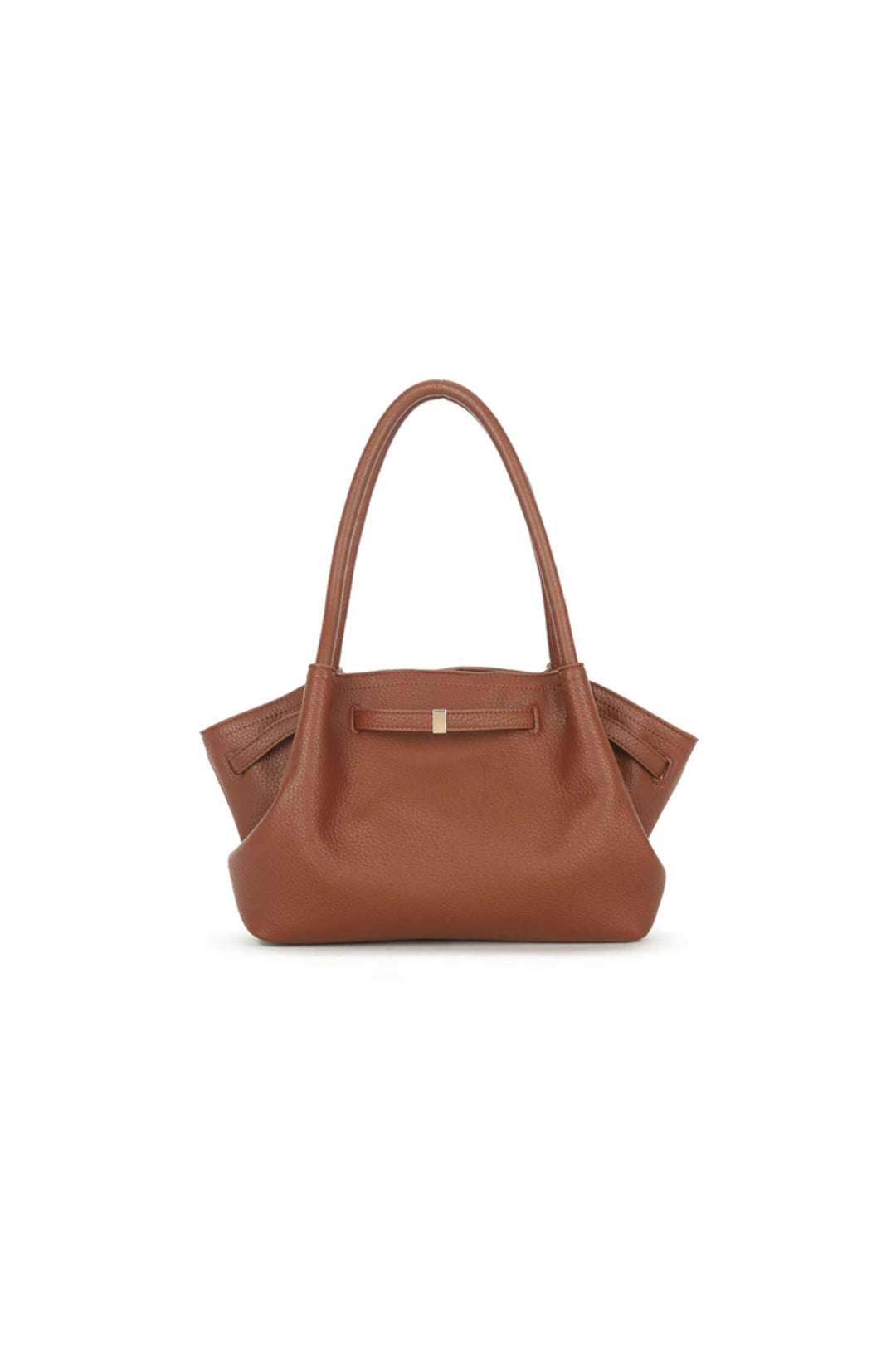 Brown Faux Leather Medium Tote Bag