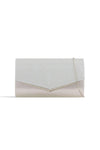Silver Glitter Envelope Clutch Bag