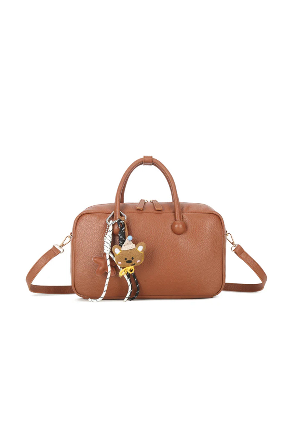 Brown Handbag With Charms