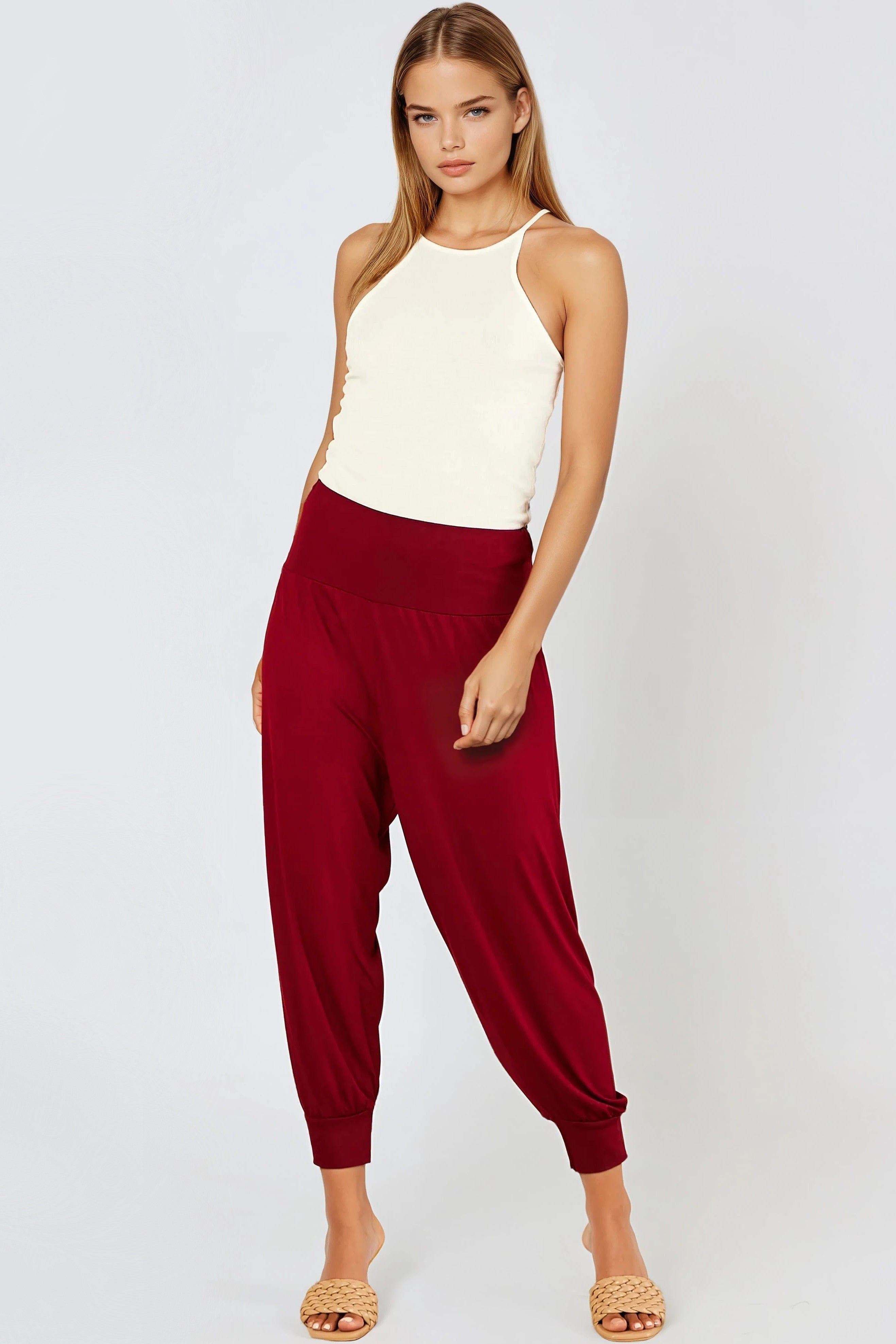 Wine Harem Pants
