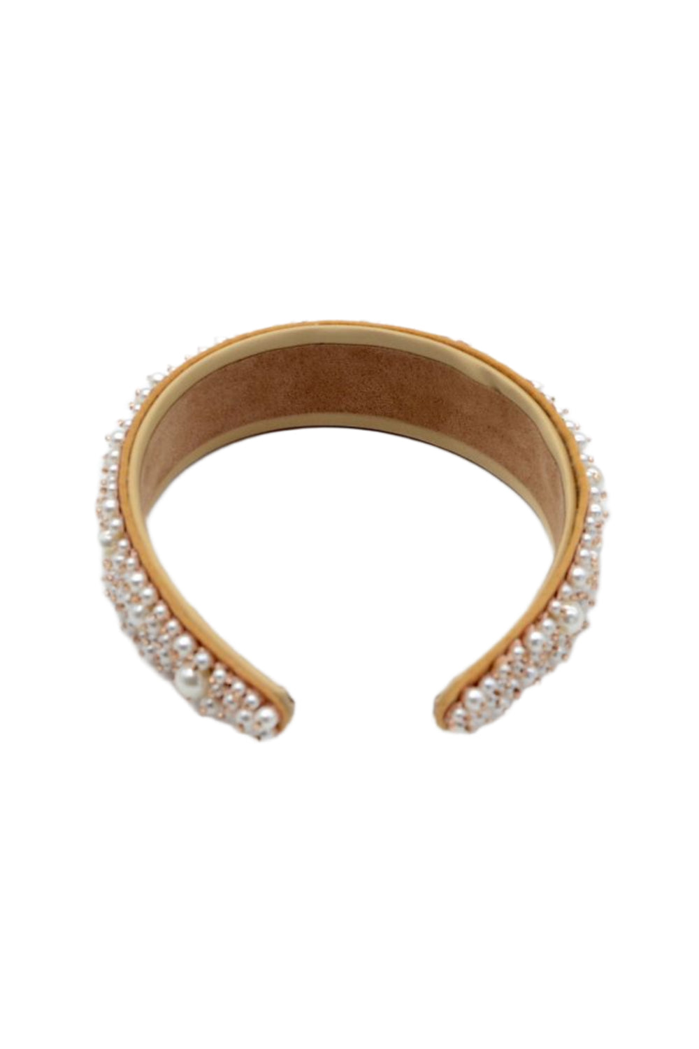 Ivory Beige Mixed Pearl Headband