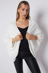 White Open Front Cardigan