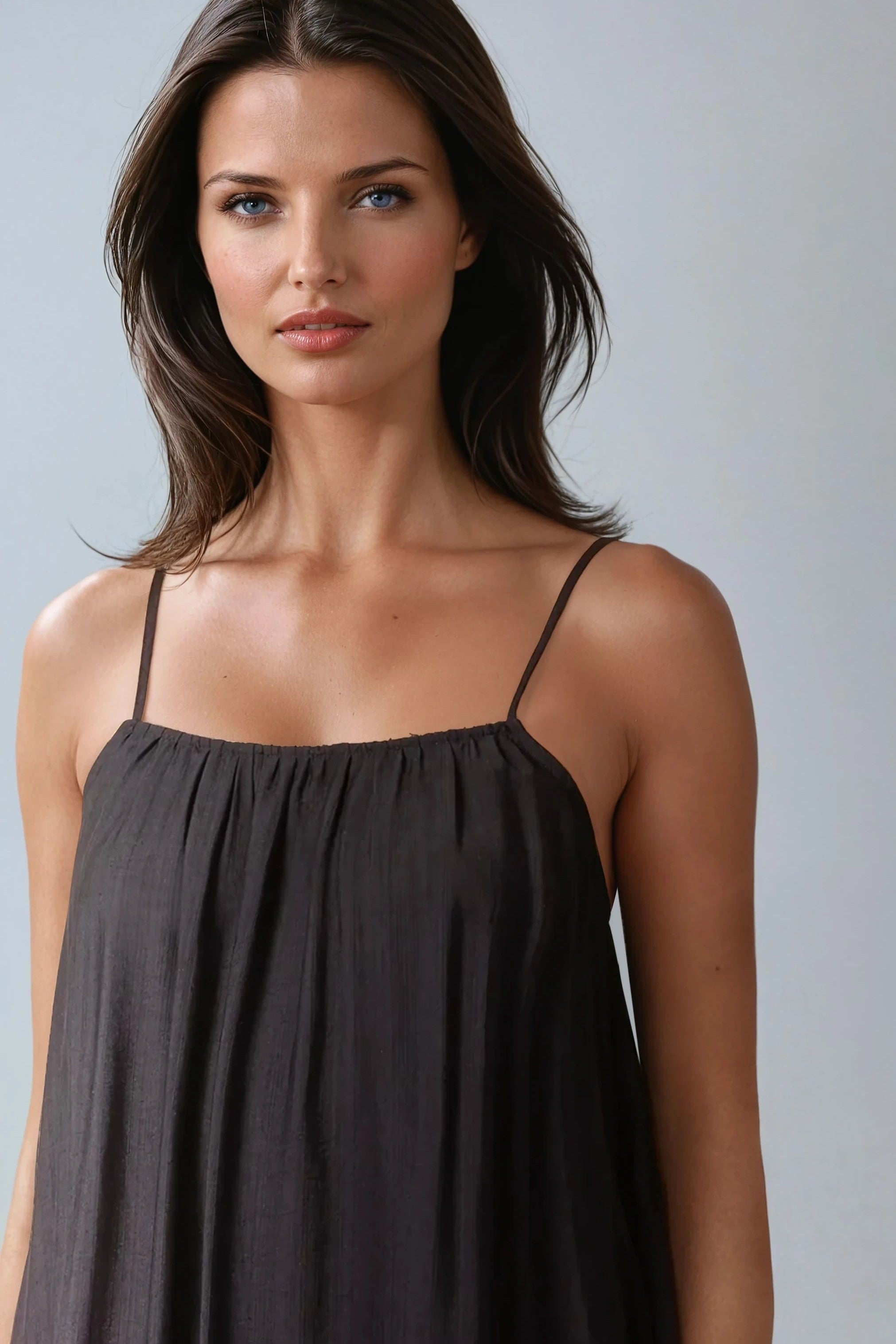 Black Tie Back Cami Maxi Dress
