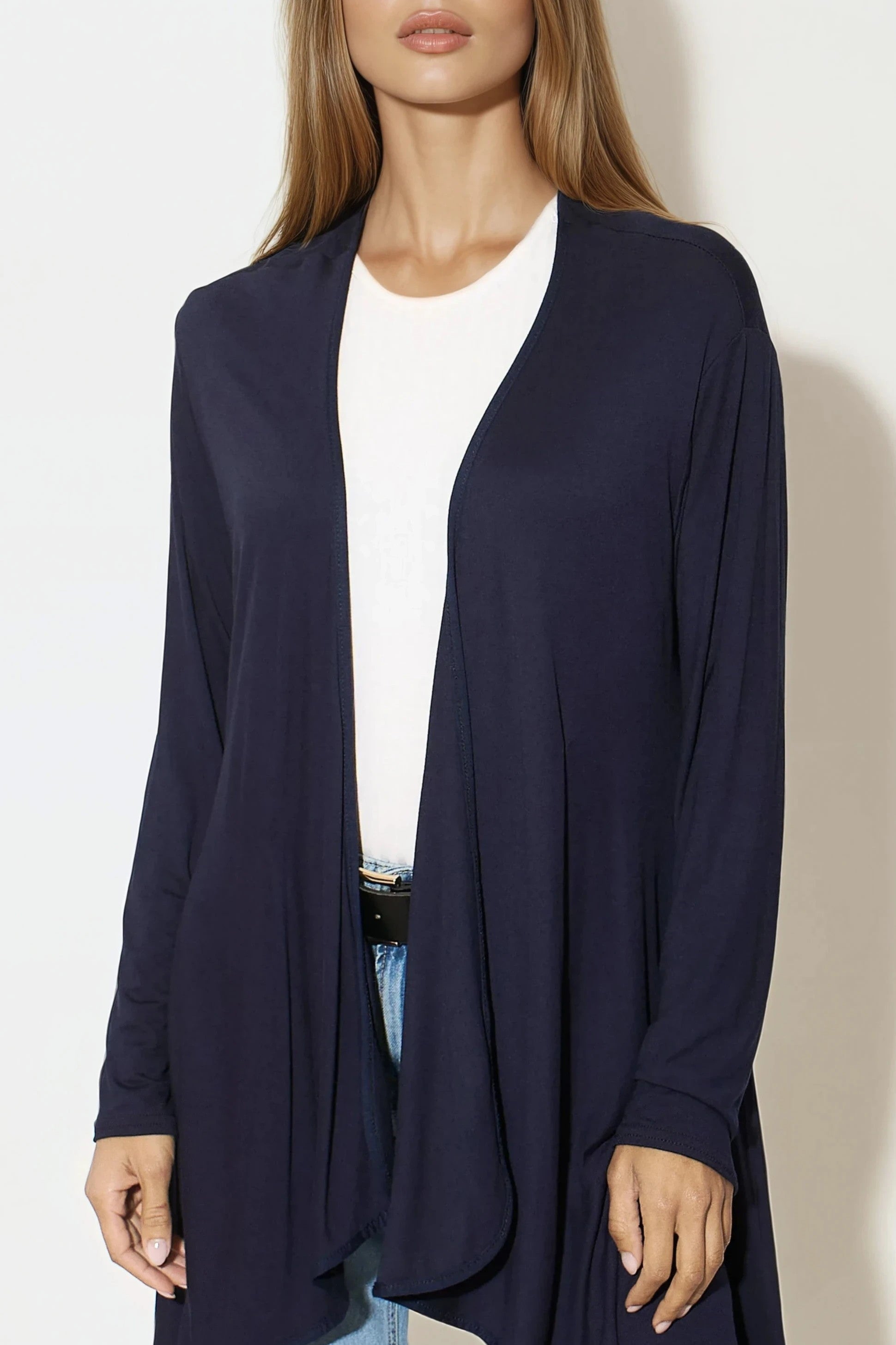 Navy Waterfall Cardigan