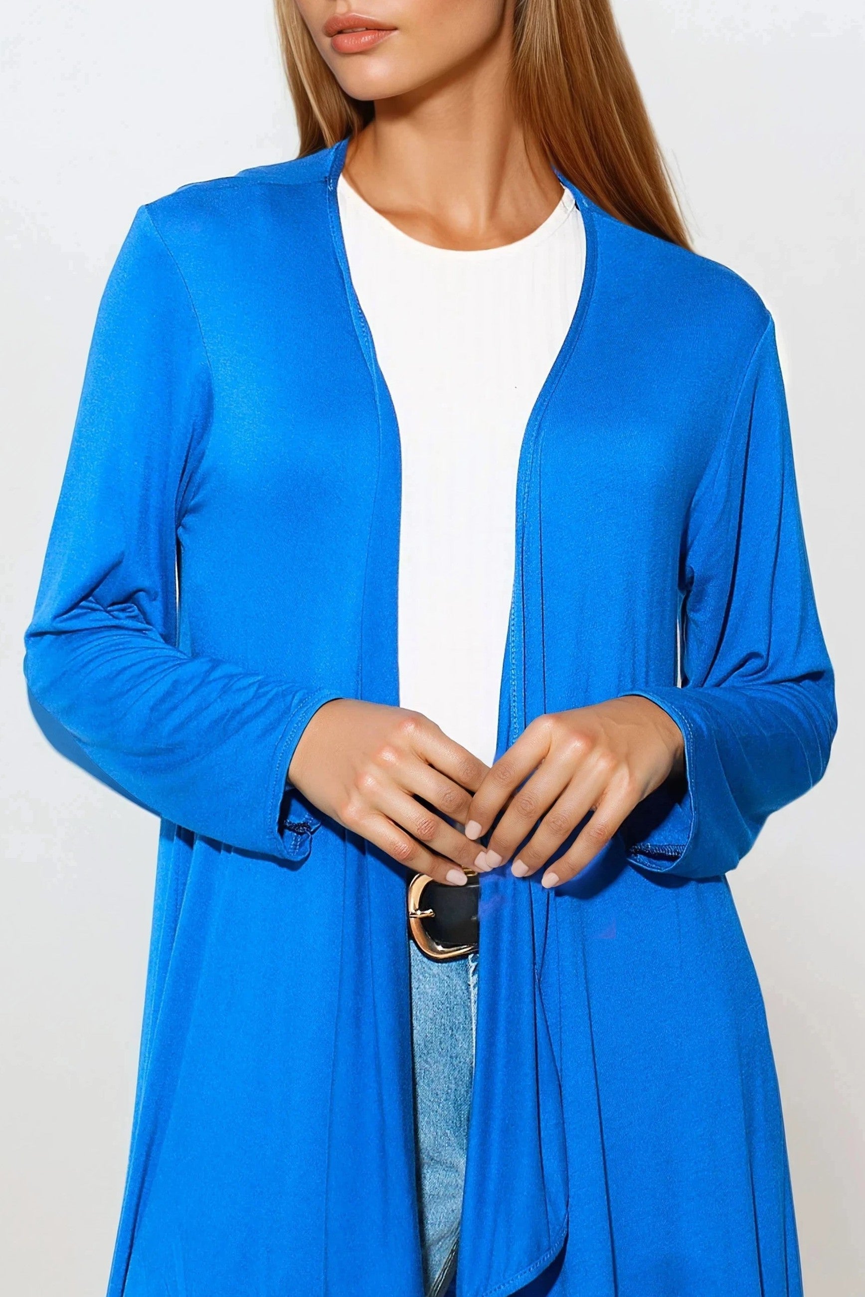 Royal Blue Waterfall Cardigan