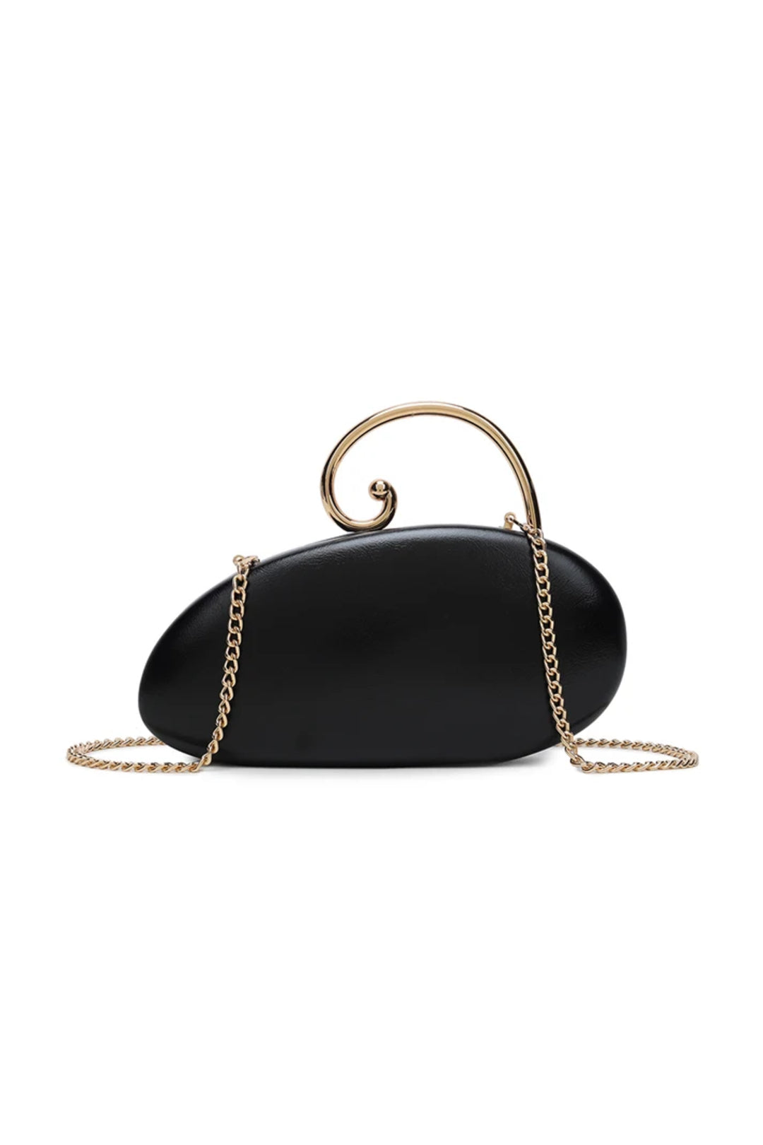 Black Asymmetric Evening Clutch Bag