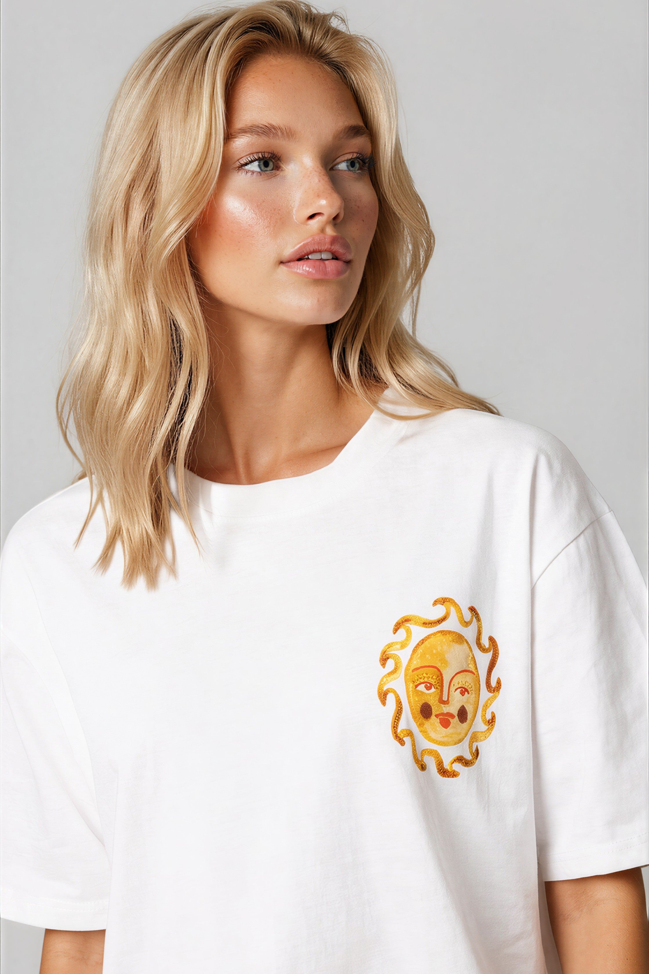 White Postcard Short Sleeve T-Shirt