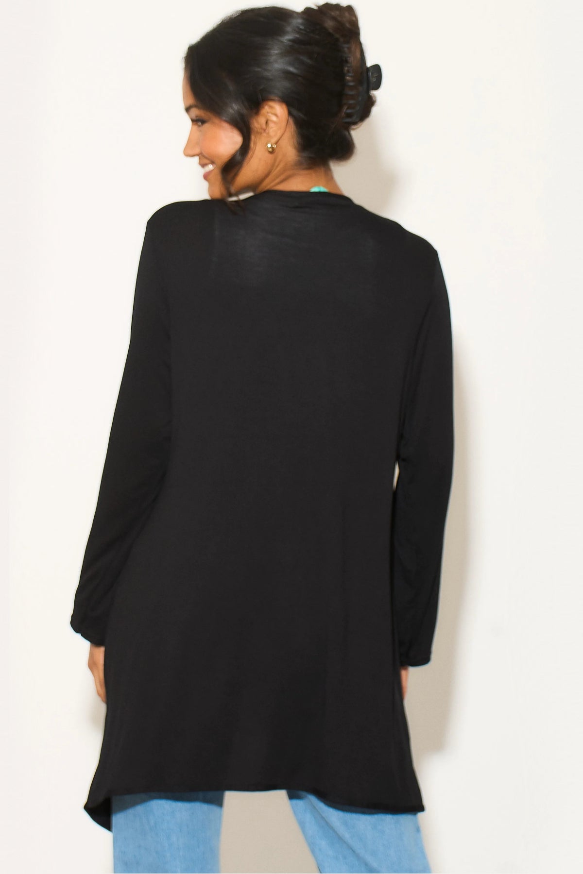 Black Waterfall Cardigan