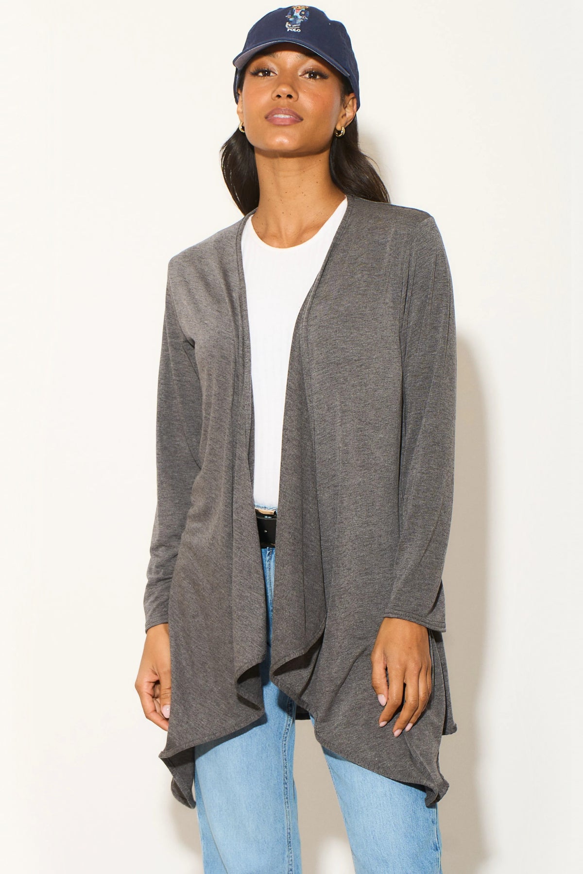Charcoal Waterfall Cardigan