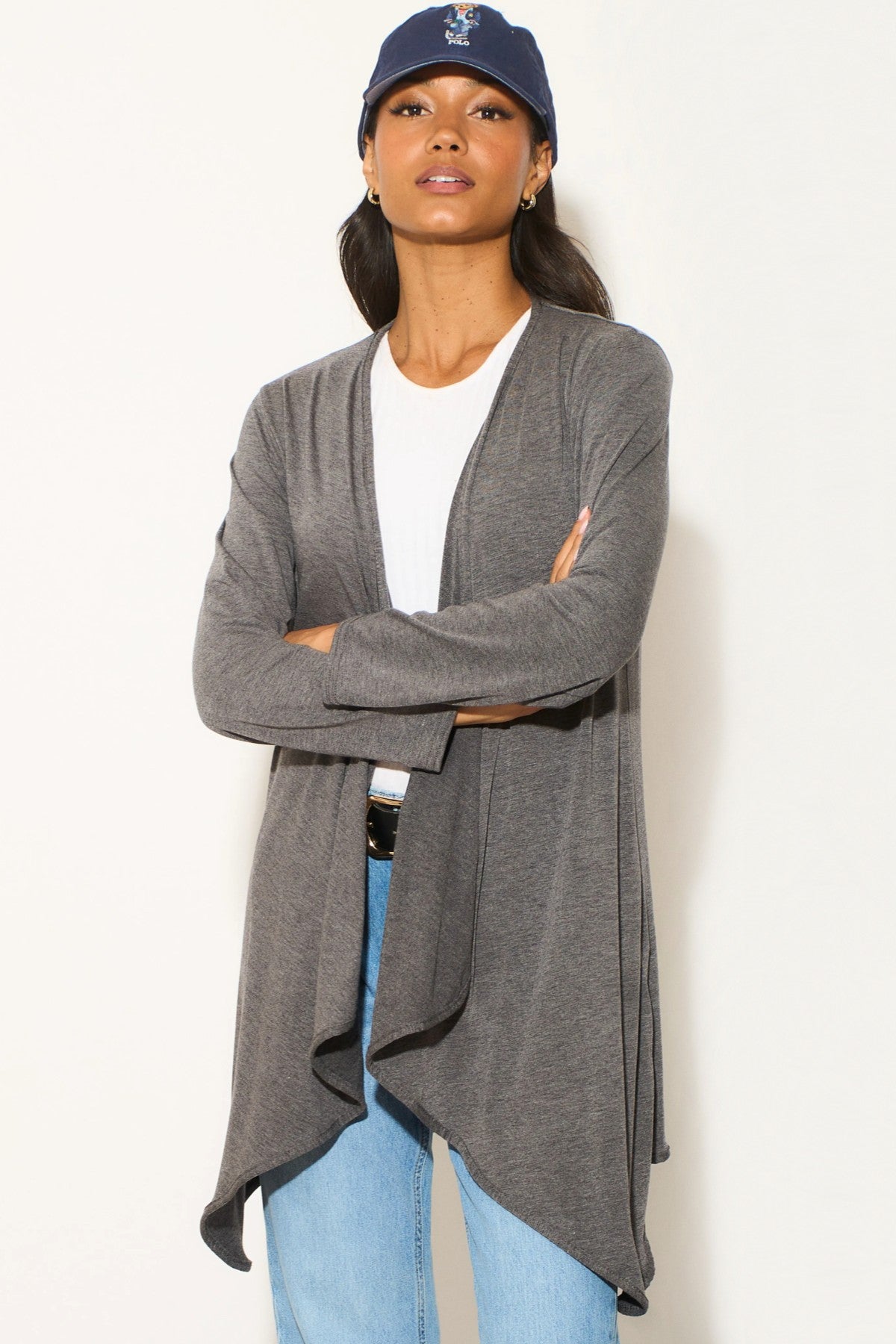 Charcoal Waterfall Cardigan