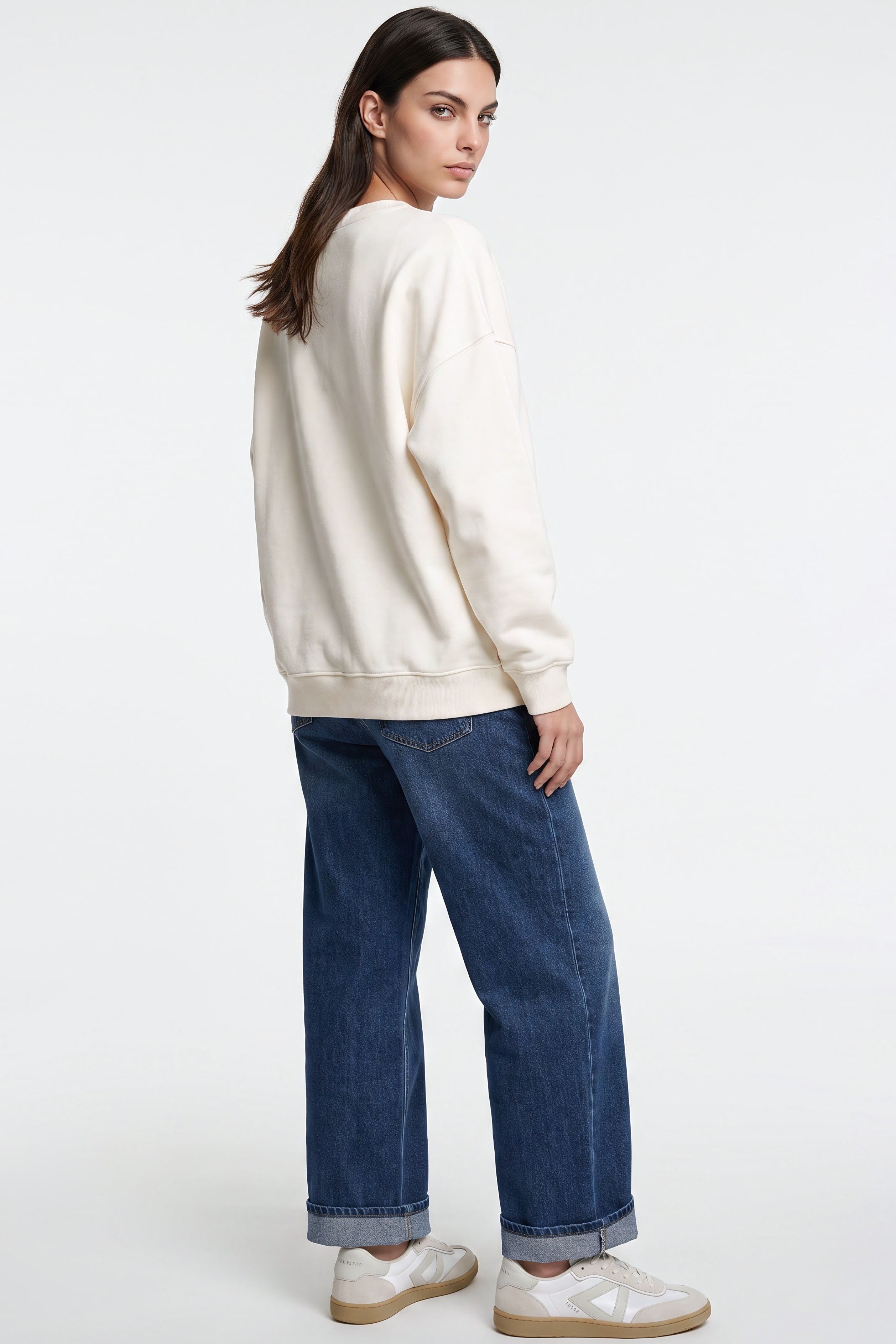 Ivory Weekend Cotton Sweatshirt