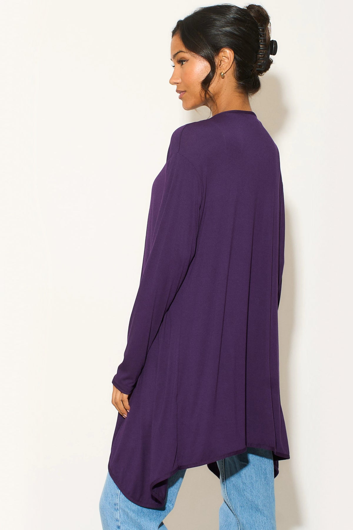 Purple Waterfall Cardigan