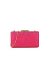 Fuchsia Glitter Evening Clutch Bag