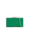 Green Glitter Evening Clutch Bag