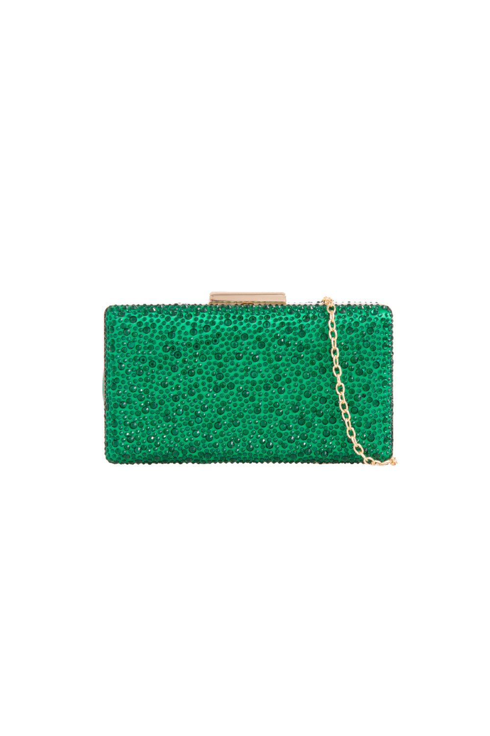 Green Glitter Evening Clutch Bag