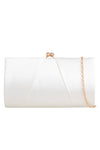 Ivory Satin Clutch Bag