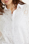 White Broderie Anglaise Cuff Shirt