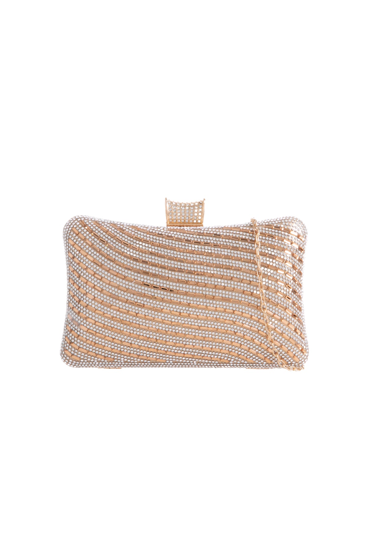 Gold Diamnate Clutch Bag