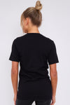 Black C'est La Vie Short Sleeve Round Neck T Shirt