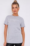 Grey Logo Short Sleeve Round Neck T-Shirt