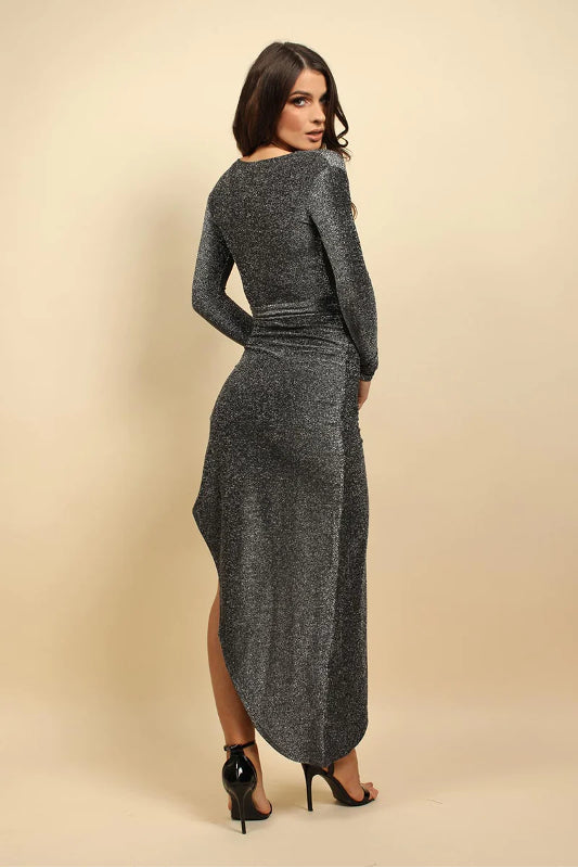 Lurex Wrap Sheath Dress