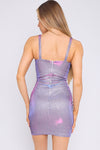 Judy Lavender Blue Sparkly Mini Bodycon Dress