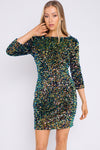 Multicolour Sequin Mini Dress