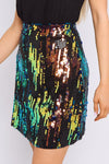 Skylar Multicolour Sequin Stretch Mini Skirt