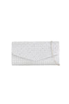 Silver Diamante Evening Clutch Bag