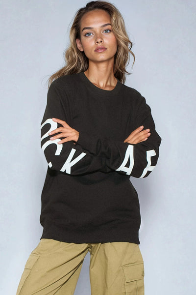 Black Aftershock Logo Crewneck Sweatshirt