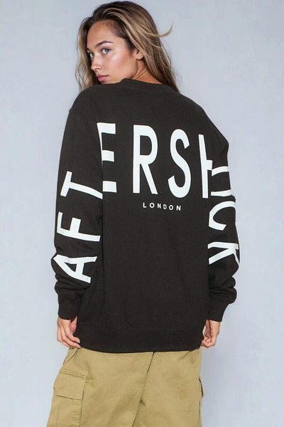 Black Aftershock Logo Crewneck Sweatshirt