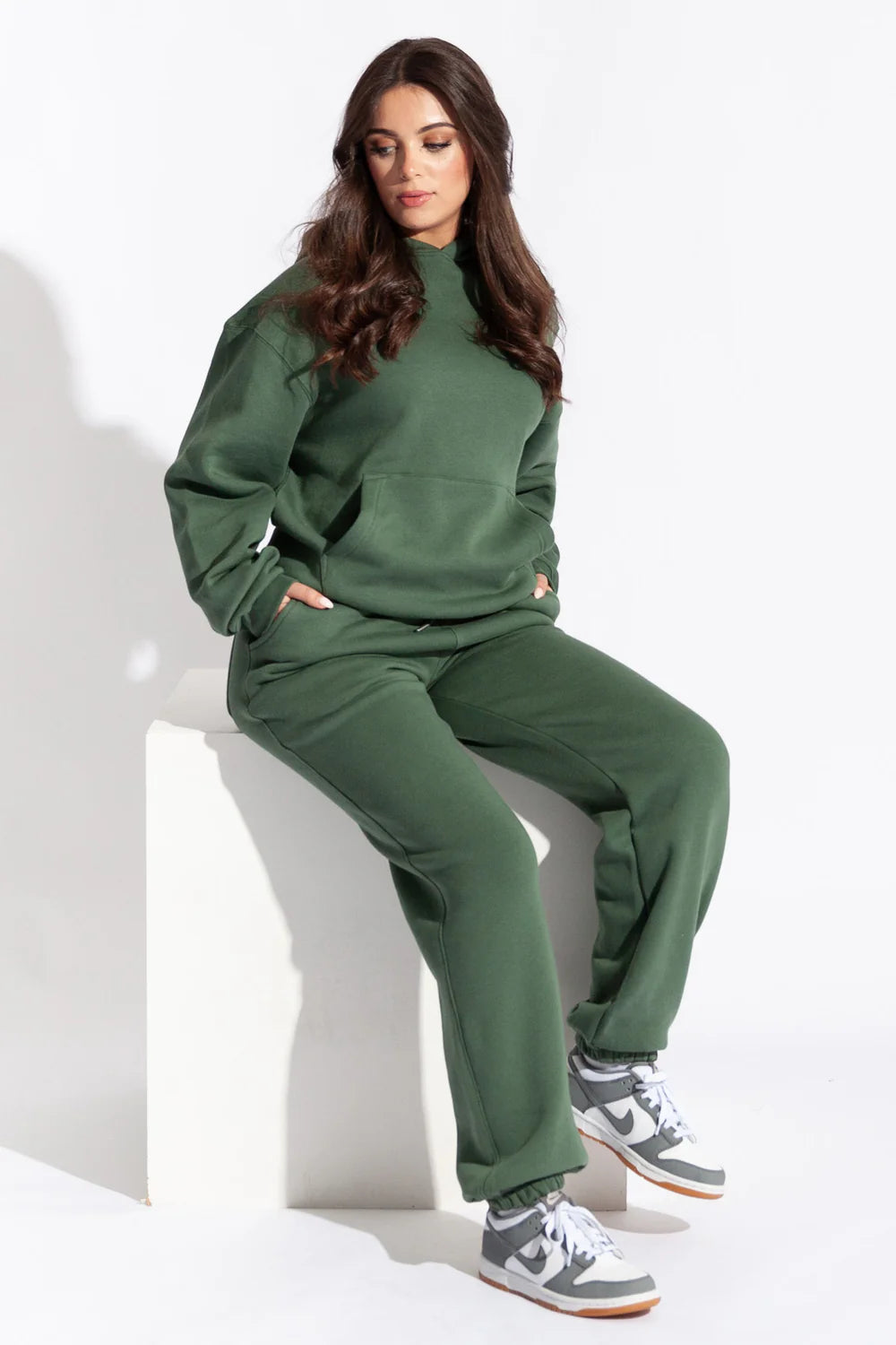 Khaki Hoodie And Joggers Co Ord Set Aftershock London