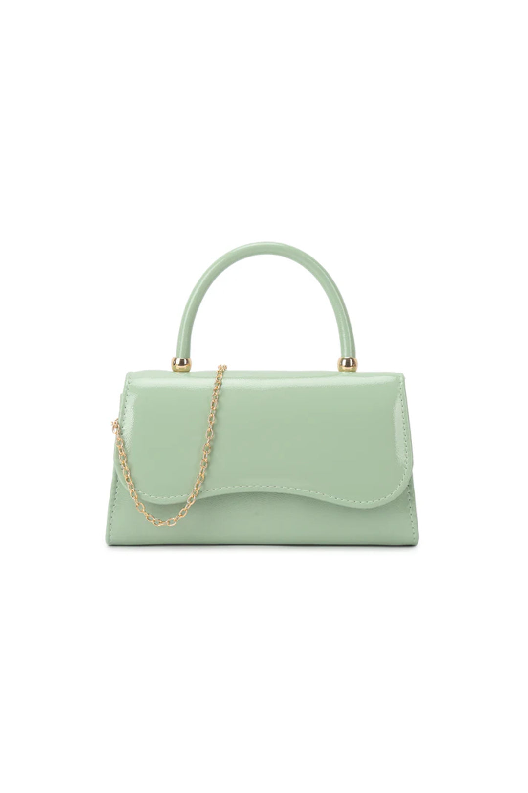 Mint Top Handle Small Handbag with Chain