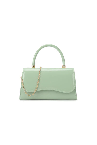 Mint Top Handle Small Handbag with Chain