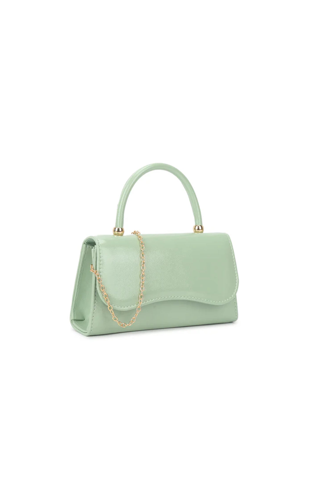 Mint Top Handle Small Handbag with Chain