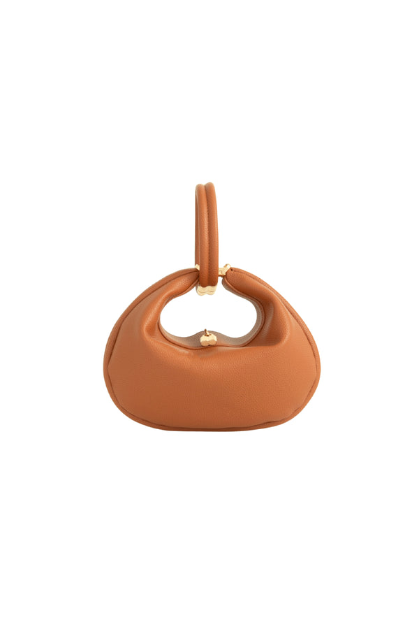 Walnut Brown Half Moon Sueded Bag