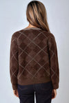 Brown Wool Blend Crew Neck Jumper