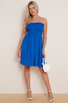 Royal Blue Bandeau Summer Dress