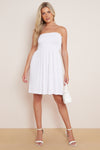White Bandeau Summer Dress