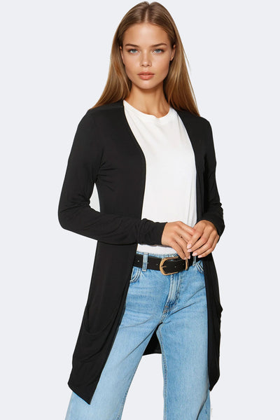 Black Boyfriend Cardigan with Pockets