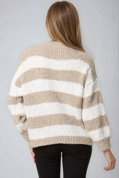 Beige Boucle Wool Blend Jumper