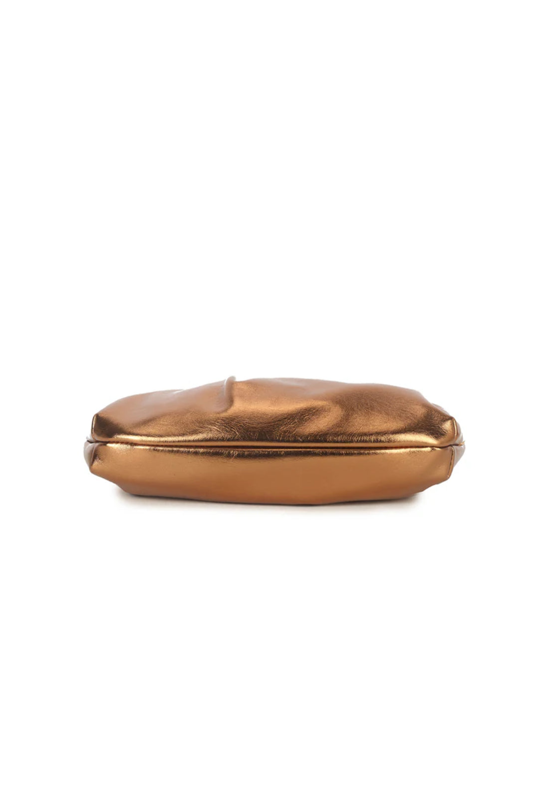 Bronze Ruched Clutch Bag