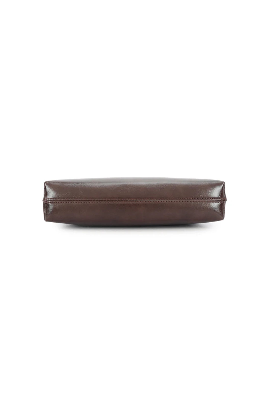 Brown Faux Leather Shoulder Bag